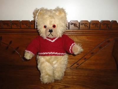 Old Antique 1950s Bear Working Squeaker Glass Eyes 11in