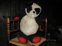 Antique 1940s UK Heavy Jumbo Panda Bear With Growler 30 Inch