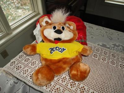 HBC Zellers Retired Mascot ZEDDY Bear in Satin Zip Bag