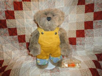 Ashton Drake Bear with Goldfish 1996 Etta Foran Pat Joho signed/nr Faux Mohair