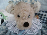 OOAK Woolen TEDDY BEAR Canada Artist Gingham Clothes 18 inch