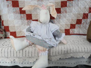 CANADA Artist OOAK RABBIT Cotton Dress Jumbo Handmade
