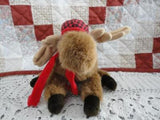 Dakin 1992 MOOSE Stuffed Plush with Hunting Hat