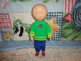 Caillou Rubber Doll 12 inch 1999 Irwin Toy Cinar