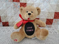 Russ Berrie LOVE STINKS Tongue Teddy Bear Rare