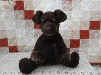 Purr-Fection MJC 1992 Brown DOG Very Heavy Stuffed 14 Inch