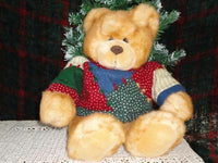 Dan Dee Honey Plush Bear Patchwork Quilted Shirt