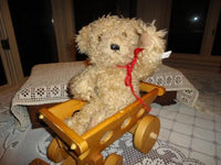 Antique 1960s Brown Shaggy Plush Teddy  L1215