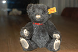 Steiff Classic Black Teddy Bear EAN 027703 Alpaca 7 Inch 2008 Button & Tag