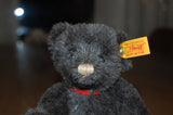 Steiff Classic Black Teddy Bear EAN 027703 Alpaca 7 Inch 2008 Button & Tag