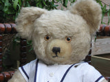 Antique Richard Diem Bear 50 CM White Mohair Fully Jointed 1940s Germany