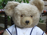 Antique Richard Diem Bear 50 CM White Mohair Fully Jointed 1940s Germany