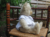 Antique Richard Diem Bear 50 CM White Mohair Fully Jointed 1940s Germany