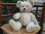 Antique Richard Diem Bear 50 CM White Mohair Fully Jointed 1940s Germany