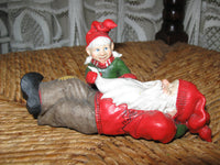 Original Gardsnisser Gnome Norway Sleeping Santa or Father with Child Gnome New