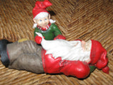 Original Gardsnisser Gnome Norway Sleeping Santa or Father with Child Gnome New