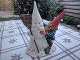 Rien Poortvliet David the Gnome Figurine Jonathan with Snowman Masterpiece RARE