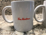 Vintage Tim Hortons Christmas Ceramic Cup Mug Girl at Window Waiting for Santa