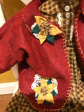 OOAK CANADA Artist Handmade Humpback Woolen Bear 34 in.