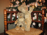 Antique 50's Schuco Standing Mohair Tabby Cat Bigo Bello Steiff Lully Baby Bear