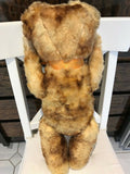 Antique 1930s German Hermann Sad Faced Puppy Dog Bear 21" Silk Plush Wire Legs