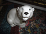 Vintage USSR Lomonosov Polar Bear Porcelain Figurine Hand Painted Pre-Russia