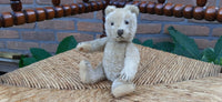 Antique 1940s Steiff Germany Teddy Bear 18 CM Mohair Glass Eyes Double Squeaker