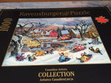 Ravensburger Puzzle Canadian Artist Pauline Paquin Lets Slide 1000 pc 2008