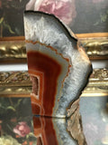 Geode Rock 5"x3" Copper Reddish Brown 1.060Kg Weight 1/2 Polished 1/2 Raw Stone