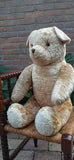 Antique 1920s JUMBO 30 inch Dutch Van Gelden Teddy Bear 76cm Beige Silk Plush