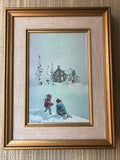 Canadian Artist James Keirstead Gallery SUPPER CALL Children Snow Cardboard Art