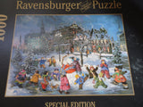 Ravensburger Puzzle Canadian Artist Pauline Paquin Winter Magic Old Montreal