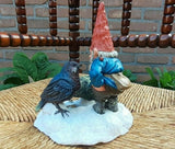 Rien Poortvliet David Gnome Thomas Feathered Friends Forever 6.5" Box COA Enesco