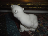 Vintage USSR Lomonosov Polar Bear Porcelain Figurine Hand Painted Pre-Russia