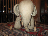 Antique 1940s Germany Schuco Elephant Pull Toy Wooden Wheels