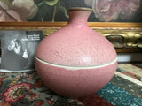 Vintage Pesaro Italy FRANCO BUCCI Italian Pottery Pink Clay Ceramic Pot & Lid