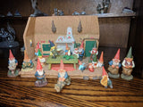 David The Gnome House 15 Figure Lot Klaus Wickl Rien Poortvliet 1994 Enesco