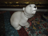 Vintage USSR Lomonosov Polar Bear Porcelain Figurine Hand Painted Pre-Russia