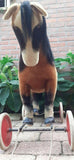 Steiff Riding Pony on Wheels Mohair Pull Toy & Voice 80cm Button Tag 1380,23