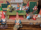 David The Gnome House 15 Figure Lot Klaus Wickl Rien Poortvliet 1994 Enesco