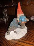 Rien Poortvliet David the Gnome Thomas & Birds Large Forest Statue 7" With Box