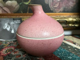 Vintage Pesaro Italy FRANCO BUCCI Italian Pottery Pink Clay Ceramic Pot & Lid