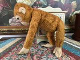 Antique German Schuco Hermann Orangutan Monkey 17" Fully Jointed Plush "Manny"