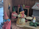 David The Gnome House 9 Figure Lot Klaus Wickl Rien Poortvliet 1994 Enesco