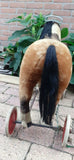 Steiff Riding Pony on Wheels Mohair Pull Toy & Voice 80cm Button Tag 1380,23