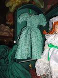 Anne of Green Gables Handcrafted Porcelain Doll Green Case 2 Outfits Bride 8in.