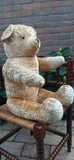 Antique 1920s JUMBO 30 inch Dutch Van Gelden Teddy Bear 76cm Beige Silk Plush