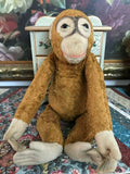 Antique German Schuco Hermann Orangutan Monkey 17" Fully Jointed Plush "Manny"