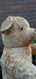 Antique 1920s JUMBO 30 inch Dutch Van Gelden Teddy Bear 76cm Beige Silk Plush