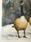 Jim Taleski Canadian Artist Print SNOWBIRDS Original Signature o/s Canada Geese